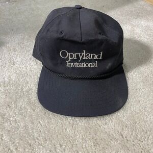 VTG Opryland Invitational Golf Hat MCI Rope Black Strapback USA Texace